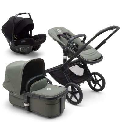 Bugaboo Fox5 Kompletní kočárek + Autosedačka Turtle Air by Nuna - Black/Forest Green