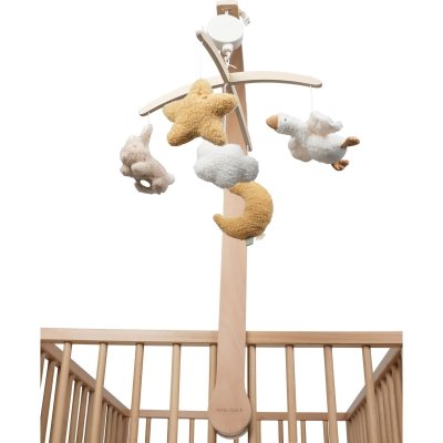 Little Dutch Hudební kolotoč dřevěný - Newborn Naturals - obrázek