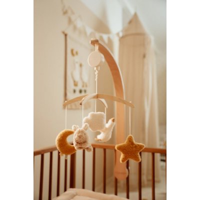 Little Dutch Hudební kolotoč dřevěný - Newborn Naturals - obrázek