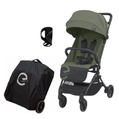 Espiro Pop Sportovní kočárek + DÁREK Držák na nápoje a cestovní taška - Pistachio Creme