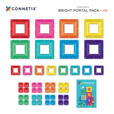 Connetix Magnetická stavebnice - Bright Portal Pack, 48 ks - obrázek