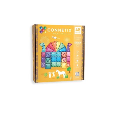Connetix Magnetická stavebnice - Glitter Castle Pack, 48 ks