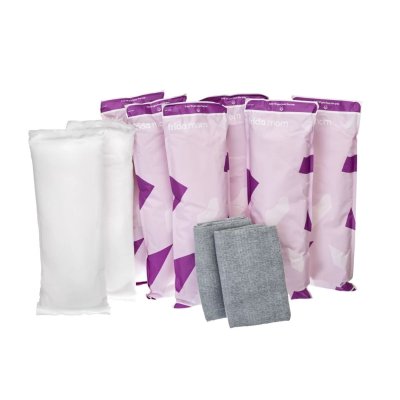 Frida Mom Chladící absorbční Ice Maxi vložky 8 ks + Jednorázové poporodní kalhotky 2 ks