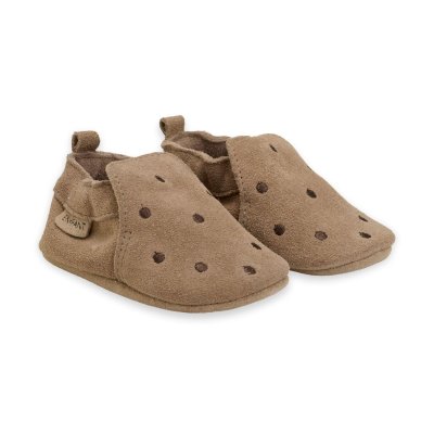 En Fant Semišové capáčky s výšivkou - Pine Bark, vel. 22