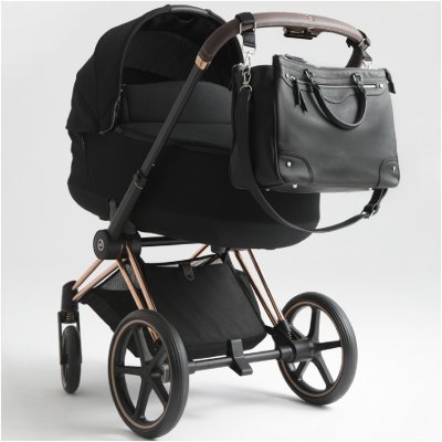 Joissy Přebalovací taška na kočárek Carla - Black/Silver - obrázek