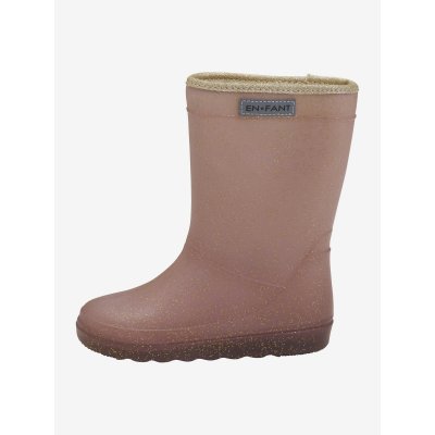En Fant Dětské termo holínky Glitter - Rose Taupe, vel. 28 - obrázek