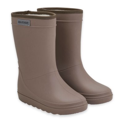 En Fant Dětské termo holínky Solid - Pine Bark, vel. 24