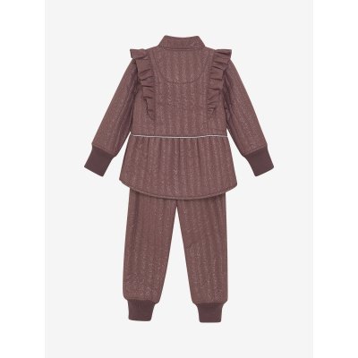 En Fant Dívčí termo set s volánky Glitter - Rose Taupe, vel. 92 - obrázek