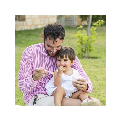 Miniland kelímky na jídlo s víčkem 4 ks - Blue - obrázek