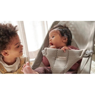 BabyBjörn Potah na lehátko Balance Bliss Mesh - Grey/Beige - obrázek