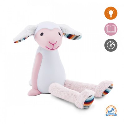 Zazu čtecí lampička s nočním světlem - Ovečka Fin růžová - obrázek