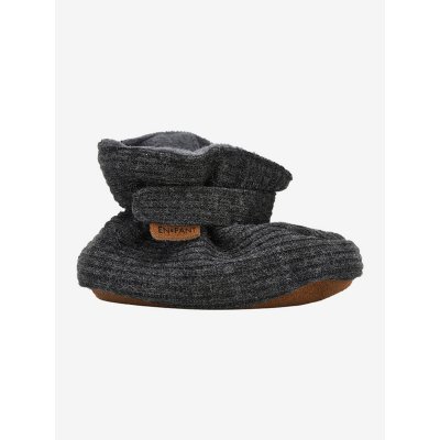 En Fant Žebrované capáčky - Dark Grey Melange, vel. 19/20 - obrázek