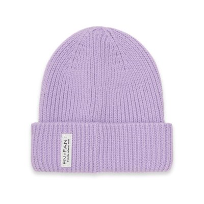 En Fant Pletená čepice s podšívkou - Lavender, vel. 48