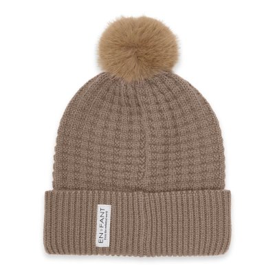 En Fant Pletená čepice s bambulí - Fungi, vel. 48