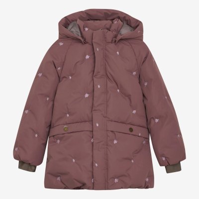 En Fant Prošívaná zimní bunda s výšivkou - Rose Taupe, vel. 92