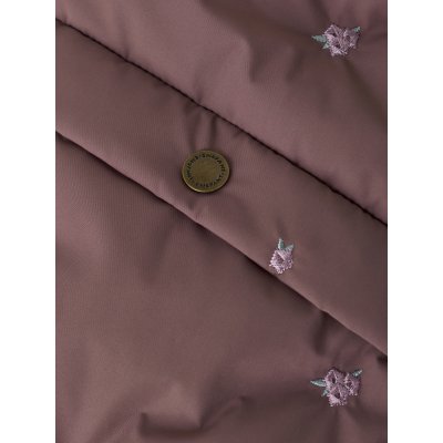 En Fant Prošívaná zimní bunda s výšivkou - Rose Taupe, vel. 98 - obrázek