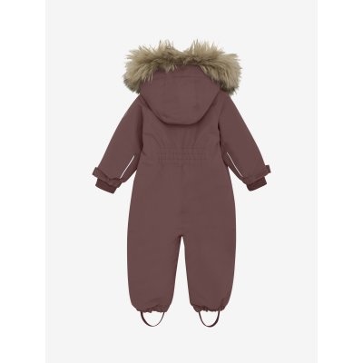 En Fant Zimní kombinéza s eko kožešinou - Rose Taupe, vel. 98 - obrázek