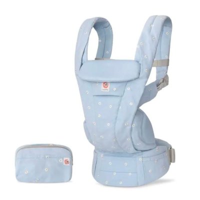 Ergobaby Nosítko Omni Deluxe Cotton - Serene Blue Flowers