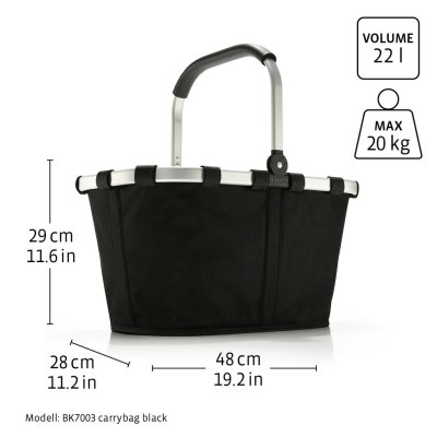 Reisenthel Nákupní koš Carrybag - Raffia Black - obrázek