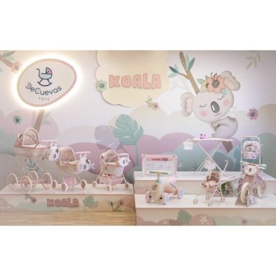 DeCuevas Skládací kočárek pro panenky golfky 56 cm - Koala - obrázek