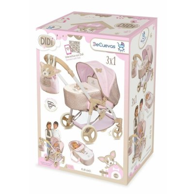 DeCuevas Skládací kočárek pro panenky 3v1 s přenosnou taškou 75 cm - Didi - obrázek