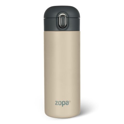 Zopa Termoska na tekutiny s brčkem 400 ml - Cookie Beige - obrázek