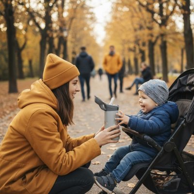 Zopa Termoska na pití s pítkem 400 ml - Mountains - obrázek