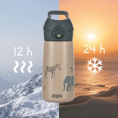 Zopa Termoska na pití s pítkem 400 ml - Safari - obrázek