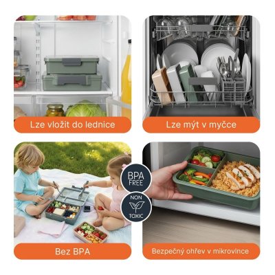 Zopa Svačinový box 1 330 ml - Mountains - obrázek