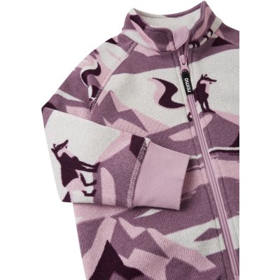 Reima Dětský fleecový svetr Ornament - Deep Purple, vel. 110 - obrázek