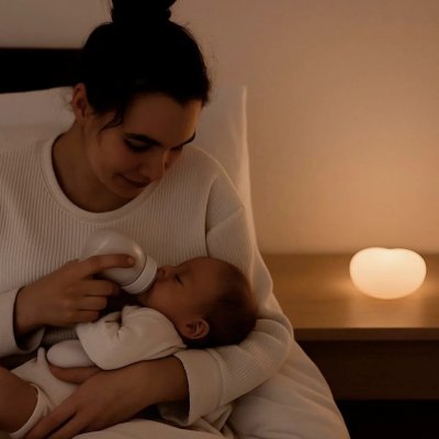 Flow Noční světlo Ruby - Warm Grey