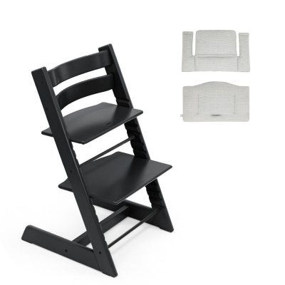 Stokke Tripp Trapp Židlička + Polštářek OCS - Black/Grey