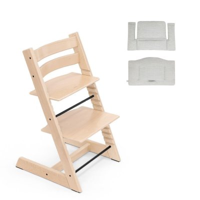 Stokke Tripp Trapp Židlička + Polštářek OCS - Natural/Grey