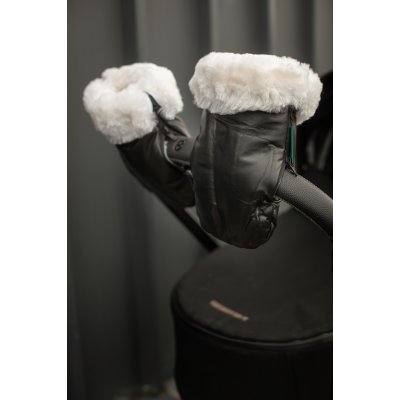 Kong.Walther Rukavice na kočárek - Lamb Black & White - obrázek