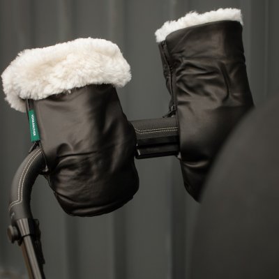 Kong.Walther Rukavice na kočárek - Lamb Black & White