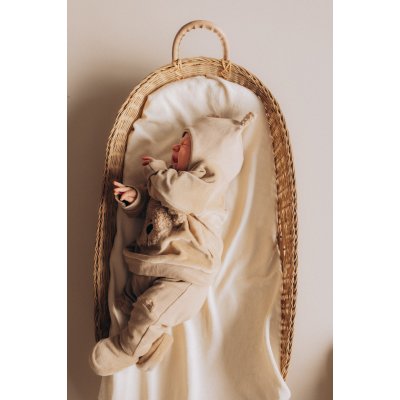 Wooly Organic Čepička Rib s oušky - Savannah, vel. 42/44 - obrázek