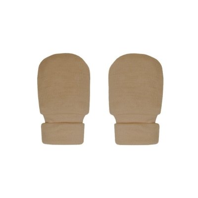 Wooly Organic Rukavičky ze směsi merino vlny a hedvábí - Stucco