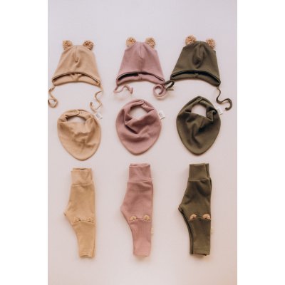 Wooly Organic Tepláčky Rib s oušky - Savannah, vel. 68/74 - obrázek