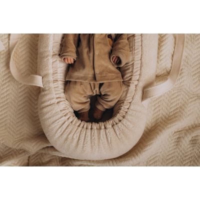 Wooly Organic Velurové tepláčky s nízkým sedem - Savannah, vel. 62/68 - obrázek