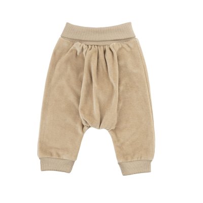 Wooly Organic Velurové tepláčky s nízkým sedem - Savannah, vel. 74/80