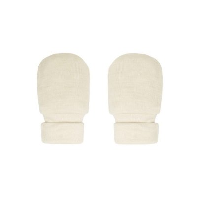 Wooly Organic Rukavičky z vlny merino - Ecru
