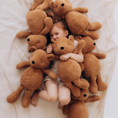 Wooly Organic Plyšový medvídek - Caramel Brown