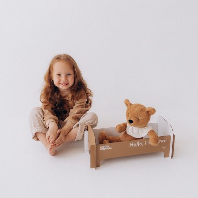 Wooly Organic Yoga Plyšová hračka - Teddy - obrázek