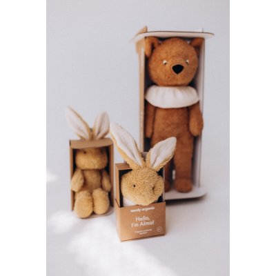 Wooly Organic Yoga Plyšová hračka - Teddy - obrázek