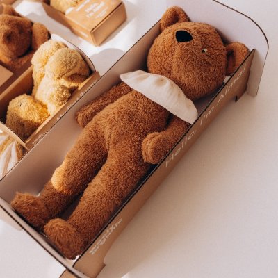 Wooly Organic Yoga Plyšová hračka - Teddy