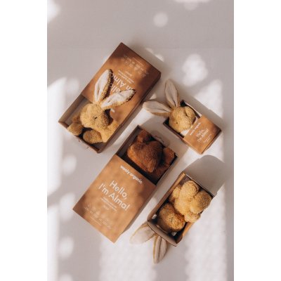 Wooly Organic Nahřívací polštářek Medvídek - Caramel Brown - obrázek