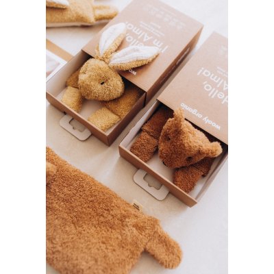 Wooly Organic Nahřívací polštářek Medvídek - Caramel Brown - obrázek