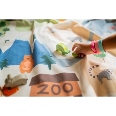 Play & Go Soo Úložný koš s podložkou - Zoo - obrázek