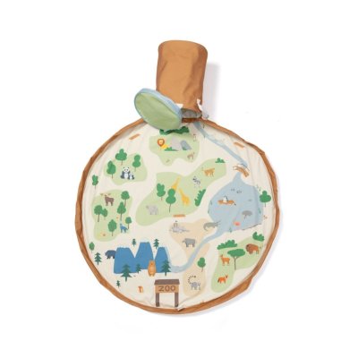 Play & Go Soo Úložný koš s podložkou - Zoo