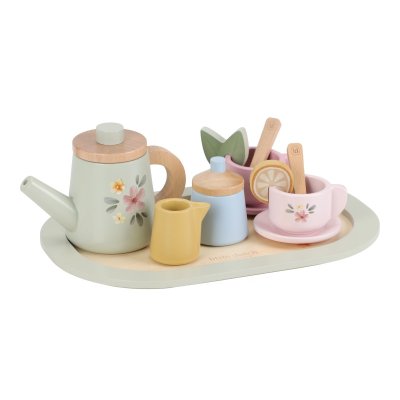 Little Dutch Čajový set dřevěný s květinovým potiskem - obrázek
